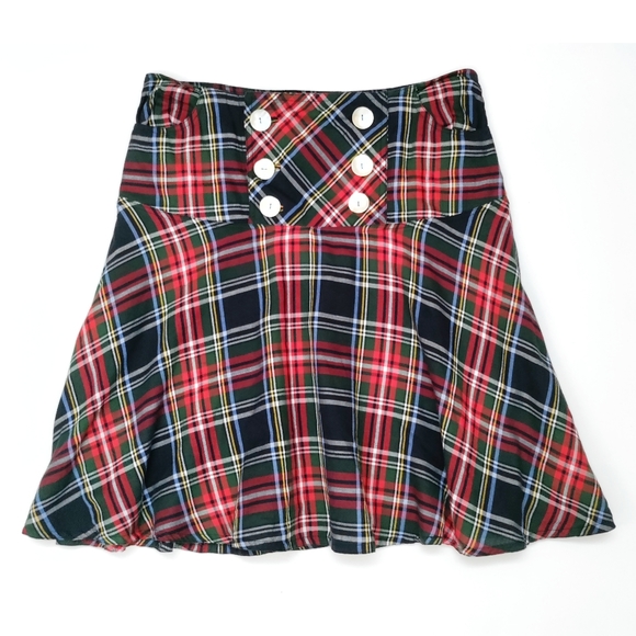 Gretchen Scott Duke Of York Cotton Tartan Plaid Skirt - Picture 7 of 7